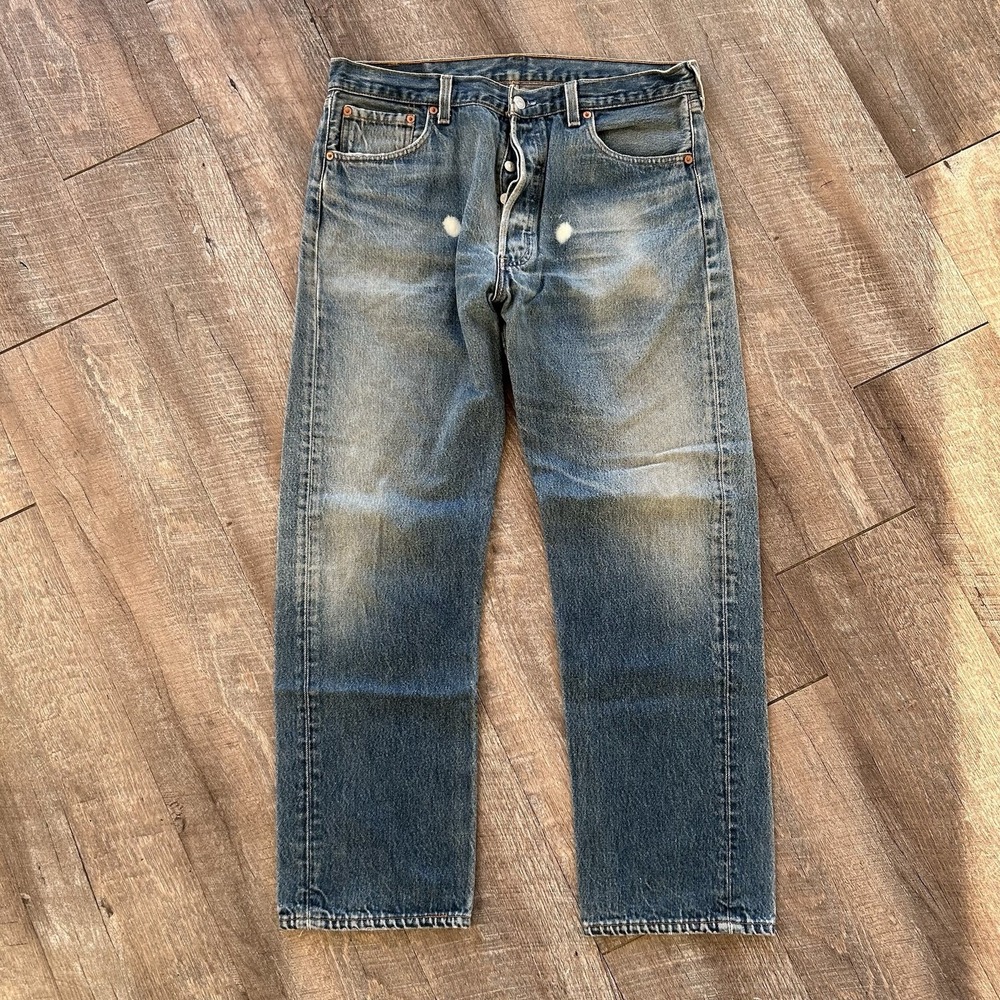 Vintage Levis 501xx Jeans Mens 34x28 Made in USA Button Fly 90s perfect faded